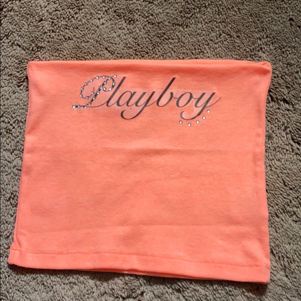 DIY playboy tube top with rhinestones